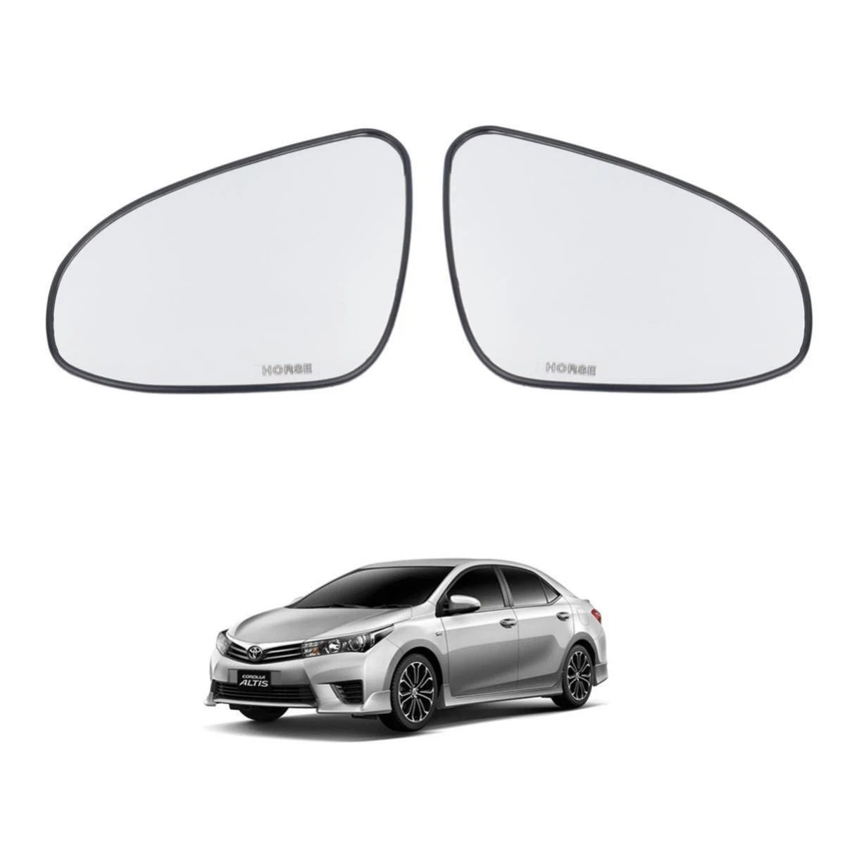 Side Mirror Glass Lens Pair Fits Toyota Corolla Altis Camry 4D Sedan 2014-18 D05