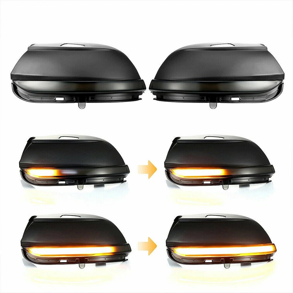 2 x Sequential Blink LED Side Mirror Turn Signal Lights for VW Passat B7 CC (2011-2015)