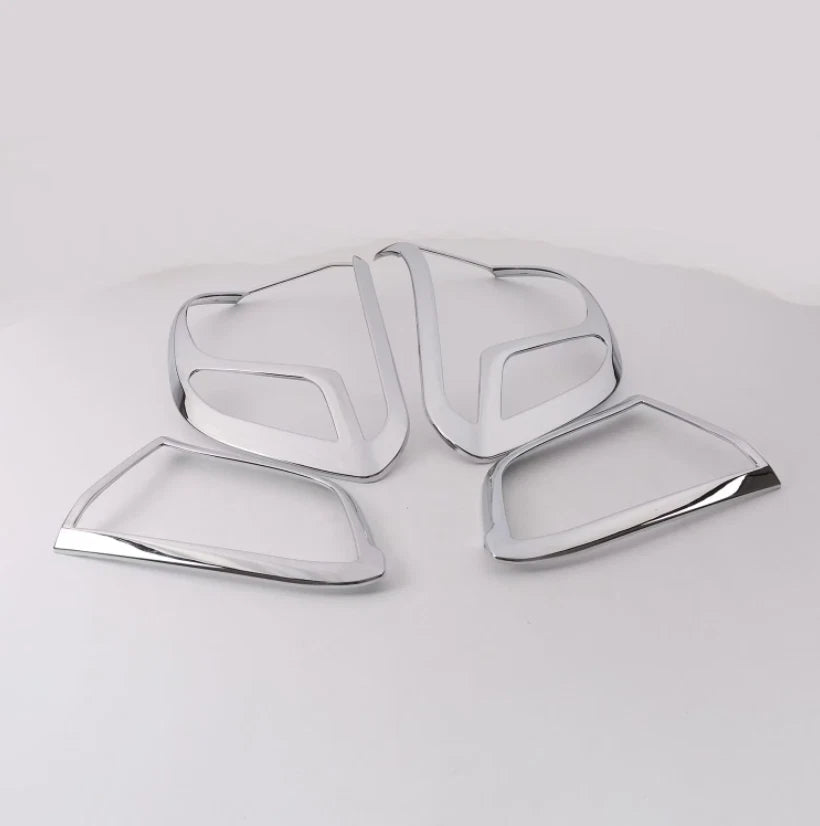 ABS Chrome Rear Light Lamp Frame Trim for 2017-2021 Jeep Compass 4 x Pieces