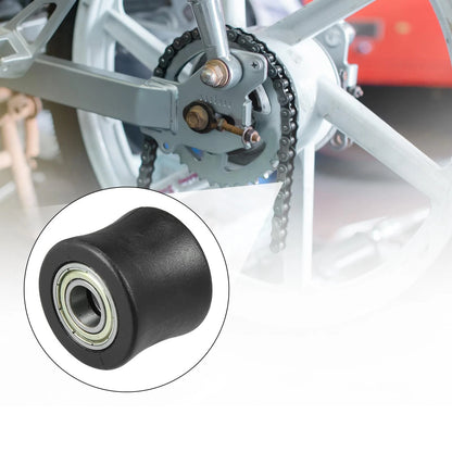 10mm Drive Chain Adjustment Pulley Tensioner Rubber Wheel for Motorcycle