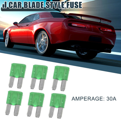 6 x 30A Mini Blade Fuses for Car, Boat, Truck, RV, Motorcycle