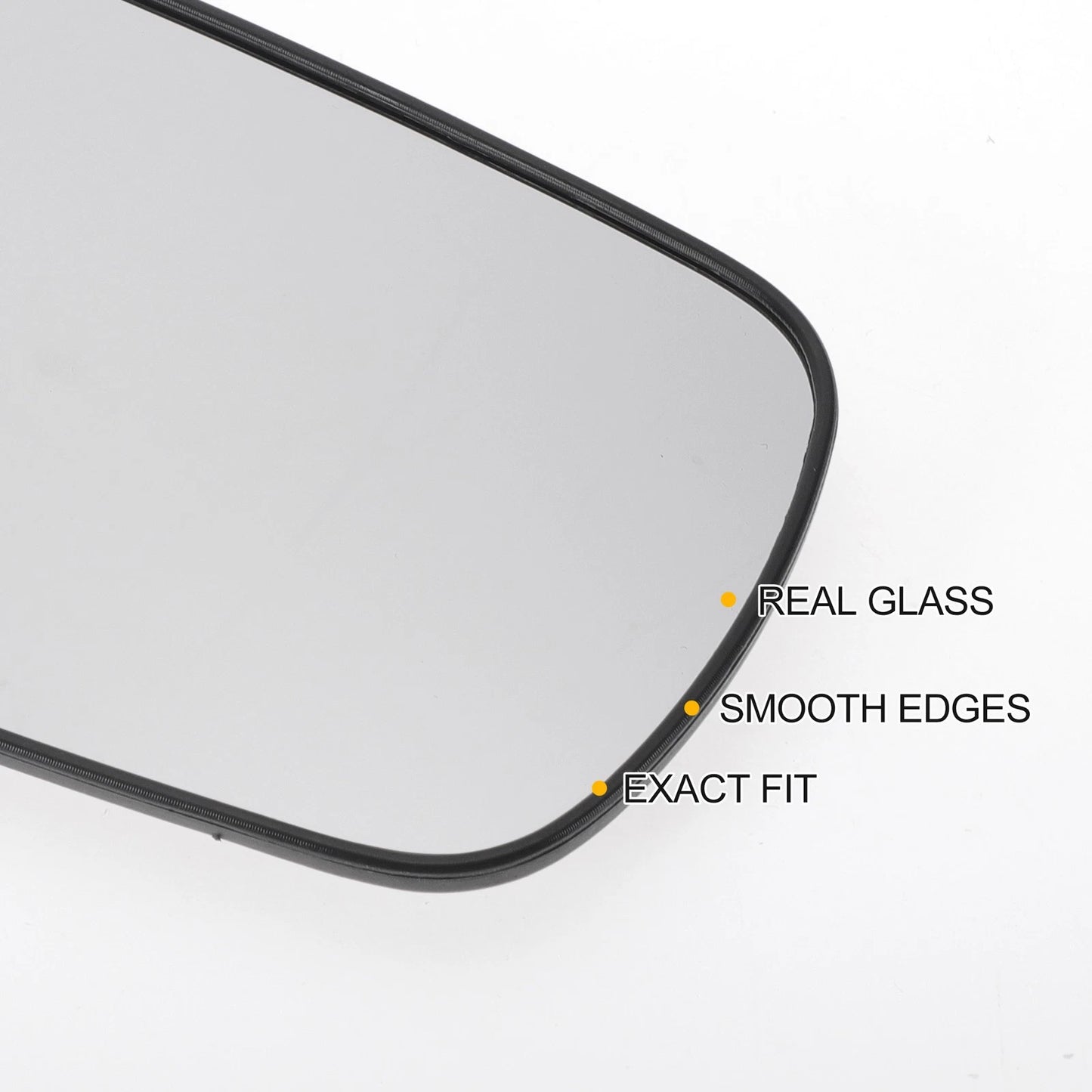 Right Side White Heated Mirror Glass for Ford Fiesta, Fusion (2011-2023)
