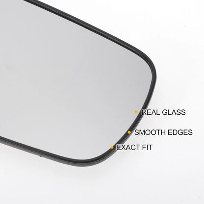Right Side White Heated Mirror Glass for Ford Fiesta, Fusion (2011-2023)