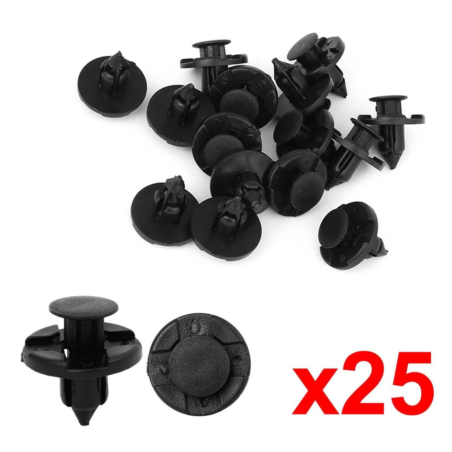 25 Plastic Rivets Retainer Clips 8mm for Nissan