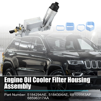 Aluminum Engine Oil Cooler Filter Housing for Dodge Ram Jeep