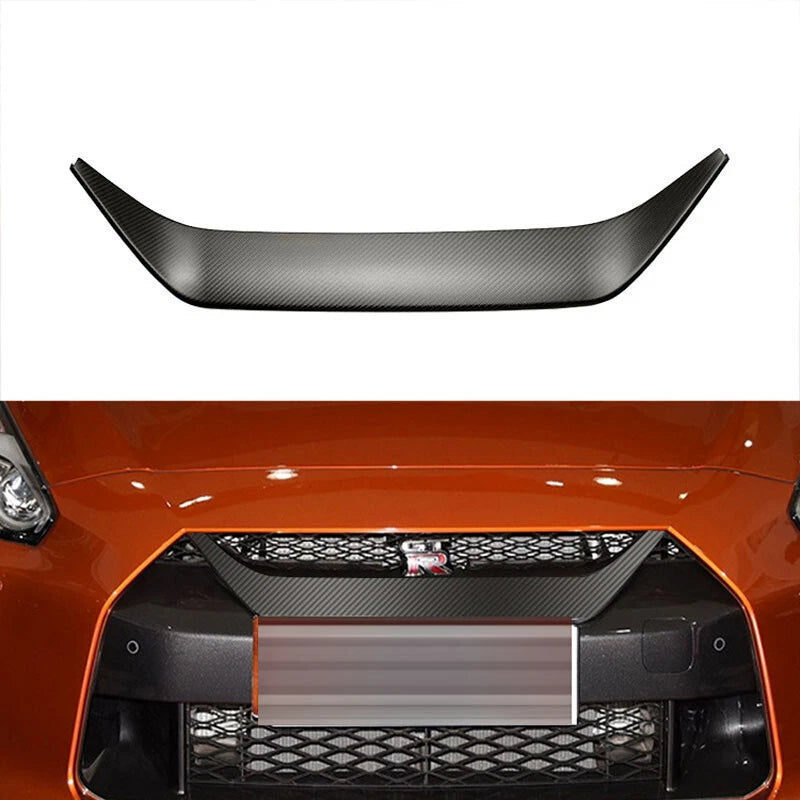 For Nissan R35 GTR 2017-2019 Dry Carbon Fiber Front Bumper Grill Grille Trim