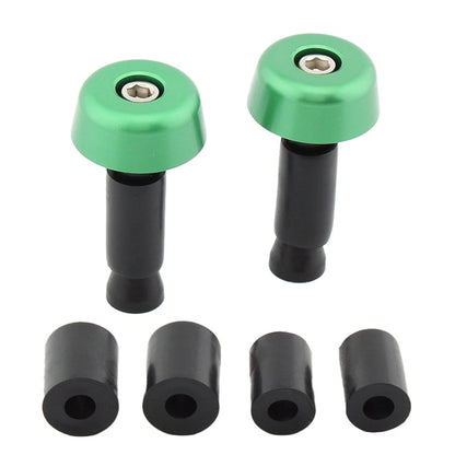0.5in Handlebar Hand Grips & End Caps for Universal Motorcycle - Green