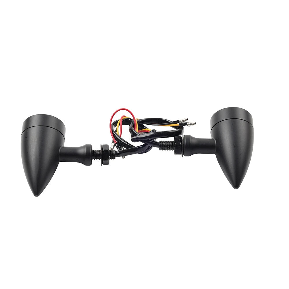 Black Turn Signal Lights for Harley Super Glide FXD Dyna Softail (2006-2017)