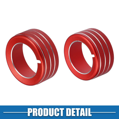 AC Button Ring Knob Cover Trim for Toyota 4Runner (2010-2020) - 3 x Red
