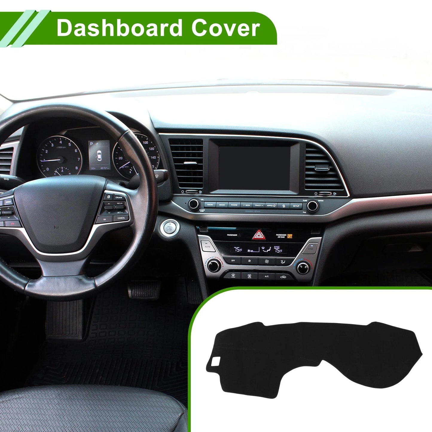 Dashboard Cover Black for Nissan Bluebird Sylphy G11 (2005-2012) 1 Pcs