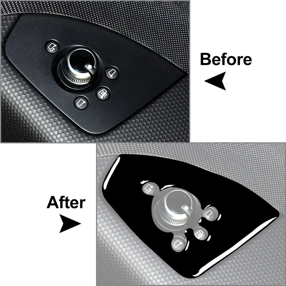 Black Interior Car Door Lock Panel Cover Trim for Audi TT TTS TTRS (2008-2014)