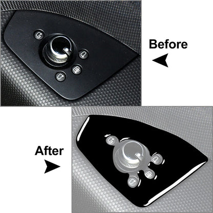 Black Interior Car Door Lock Panel Cover Trim for Audi TT TTS TTRS (2008-2014)