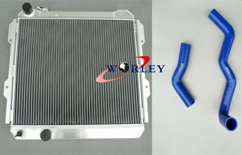 Aluminum Radiator & Silicone Hose for Toyota Hilux LN60 LN61 (1983-1997)