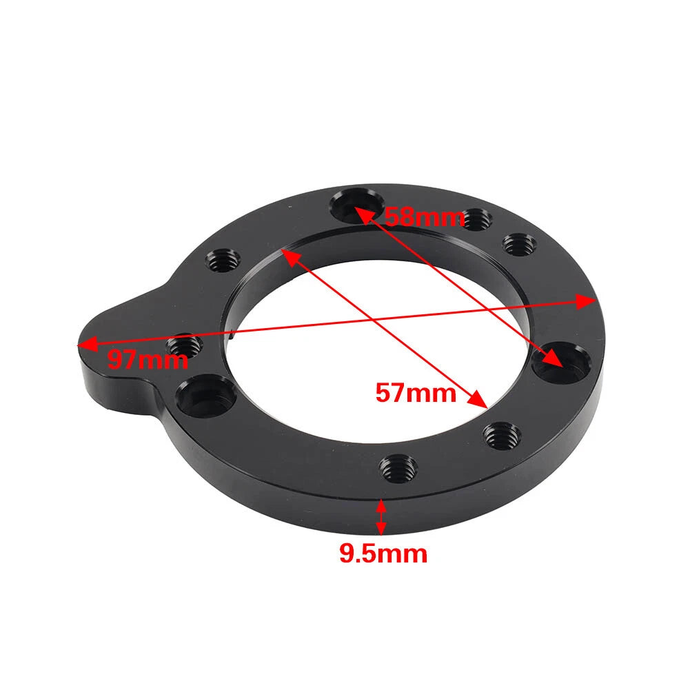 Black Air Filter Cleaner Adapter Plate for Harley CV & S&S Super E Carb