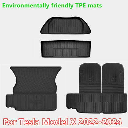TPE Front Frunk/Rear Trunk Cargo Liner Pad Mat for Tesla Model X (2022–2024)