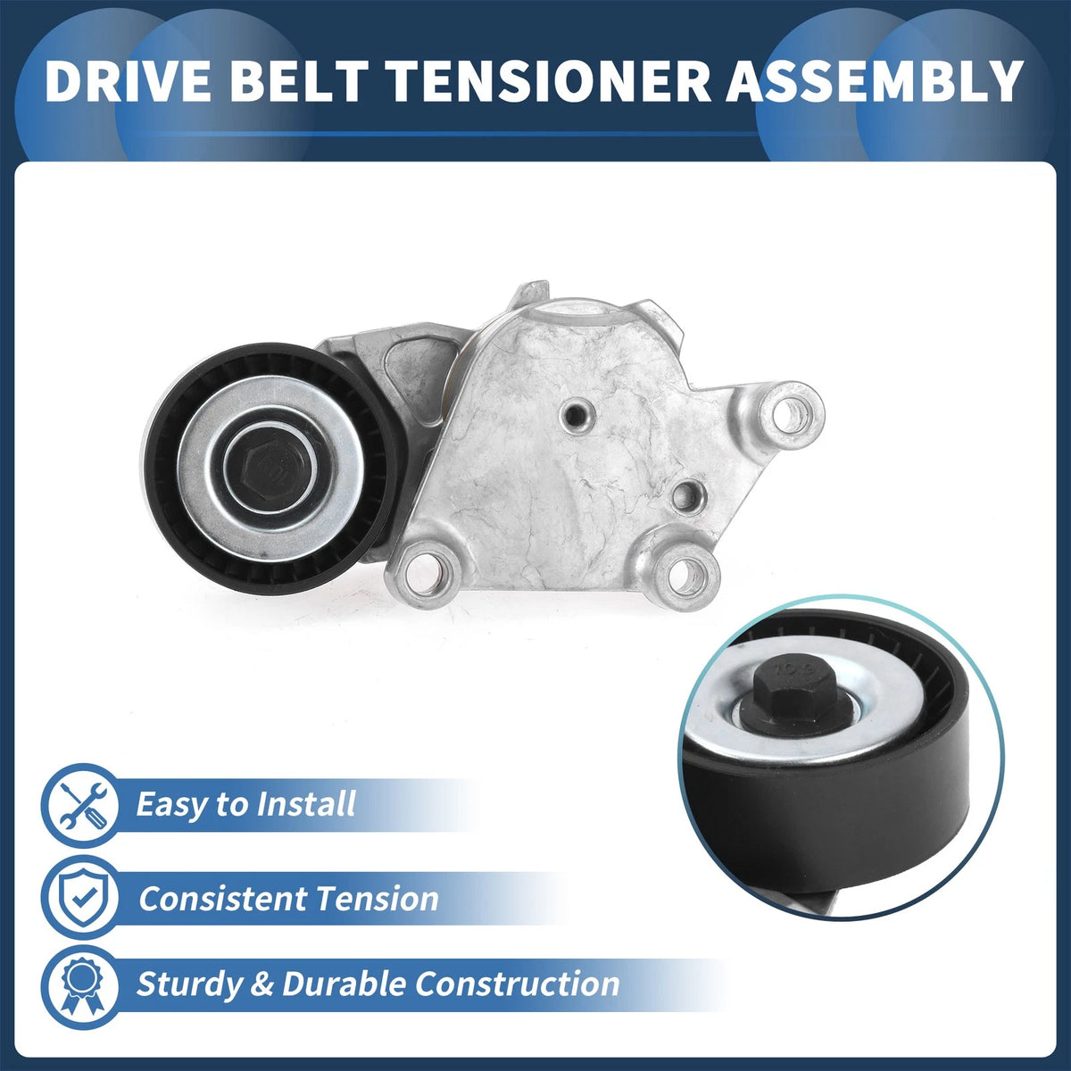Belt Tensioner for Peugeot 2008 (2013-2020) 1.4 HDi Metal 1 Pc