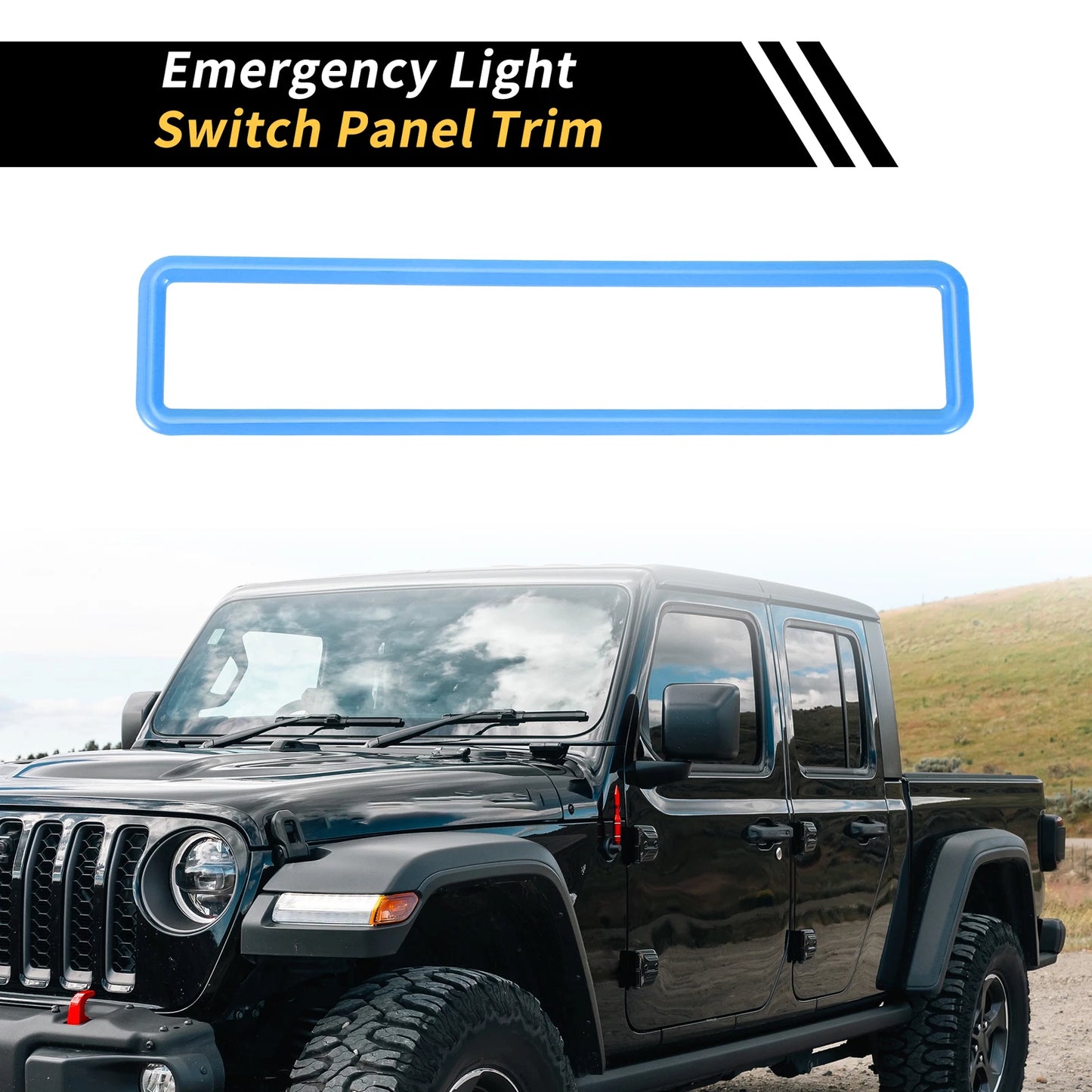 Emergency Light Switch Panel Trim for Jeep Wrangler JK (2011-2017) Light Blue