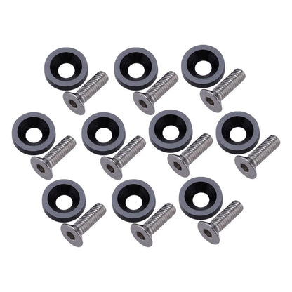 40pcs Black JDM Engine Bay Dress Up Kit Fender Washers & M6 Bolts for Honda