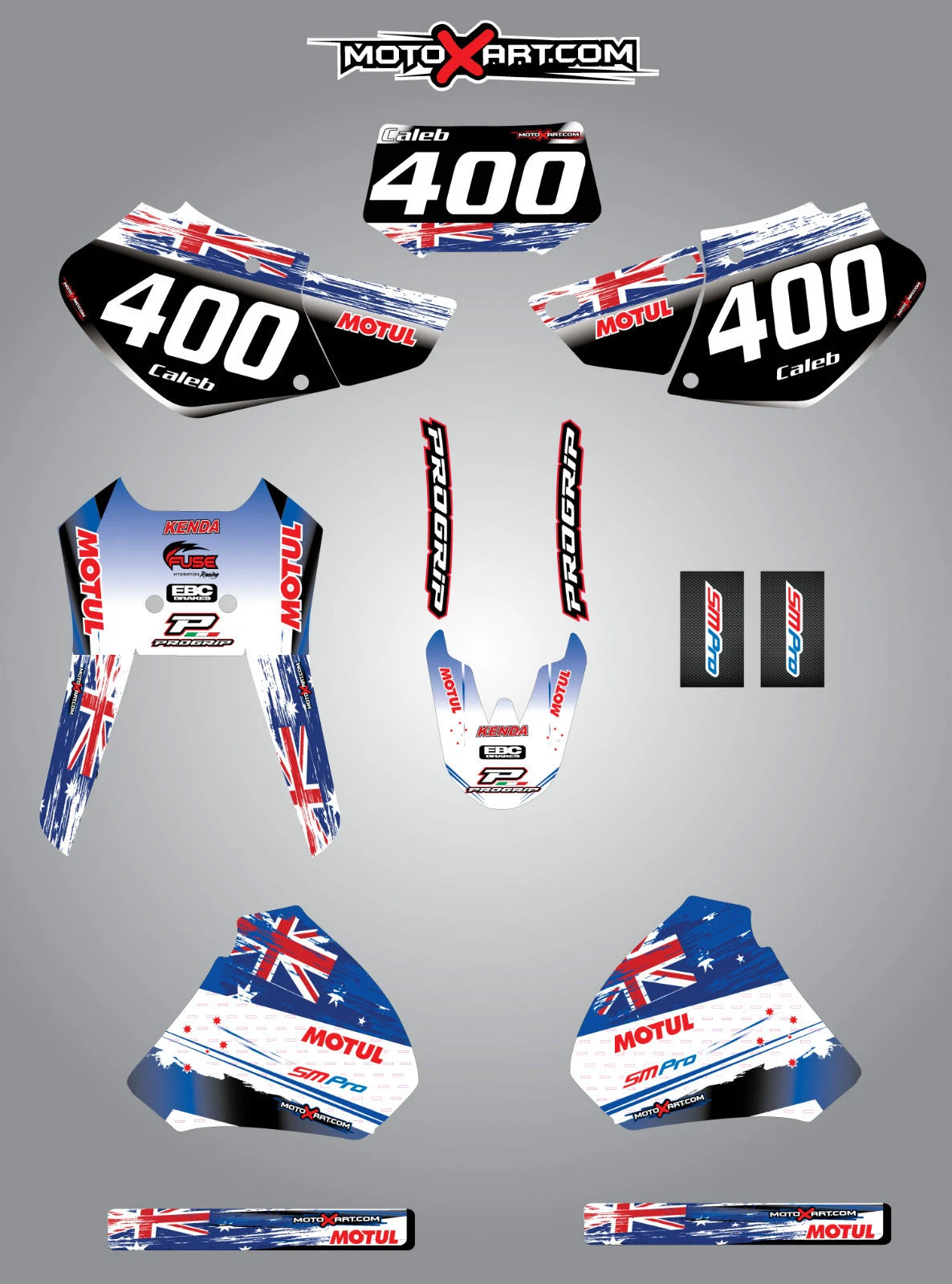 AUSSIE PRIDE Custom Graphic Kit for Honda XR 400 (1996-2004) Stickers