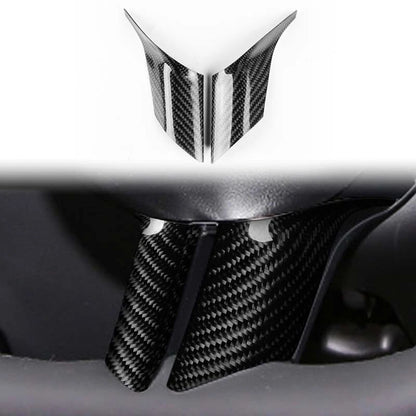 Carbon Fiber Steering Wheel Lower Cover Trim Fit for Benz C-Class W206 2022-2023