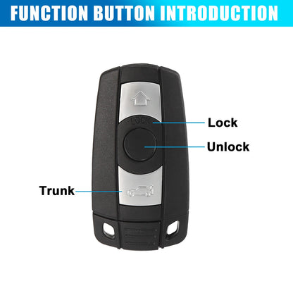 Fob Entry Remote Key for BMW 3 5 7 X5 X6 Series E90 E92 E93 (2006-2013)