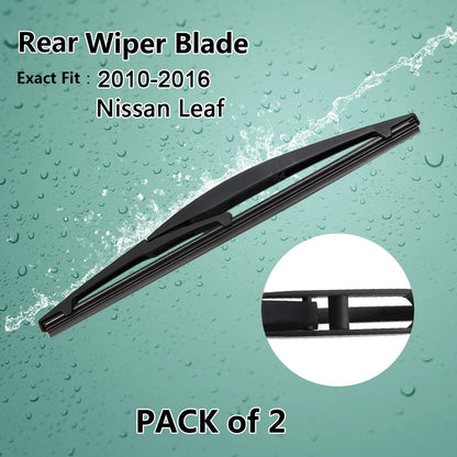 250mm 10" Rear Windshield Wiper Blades for Nissan Leaf (2010-2016)