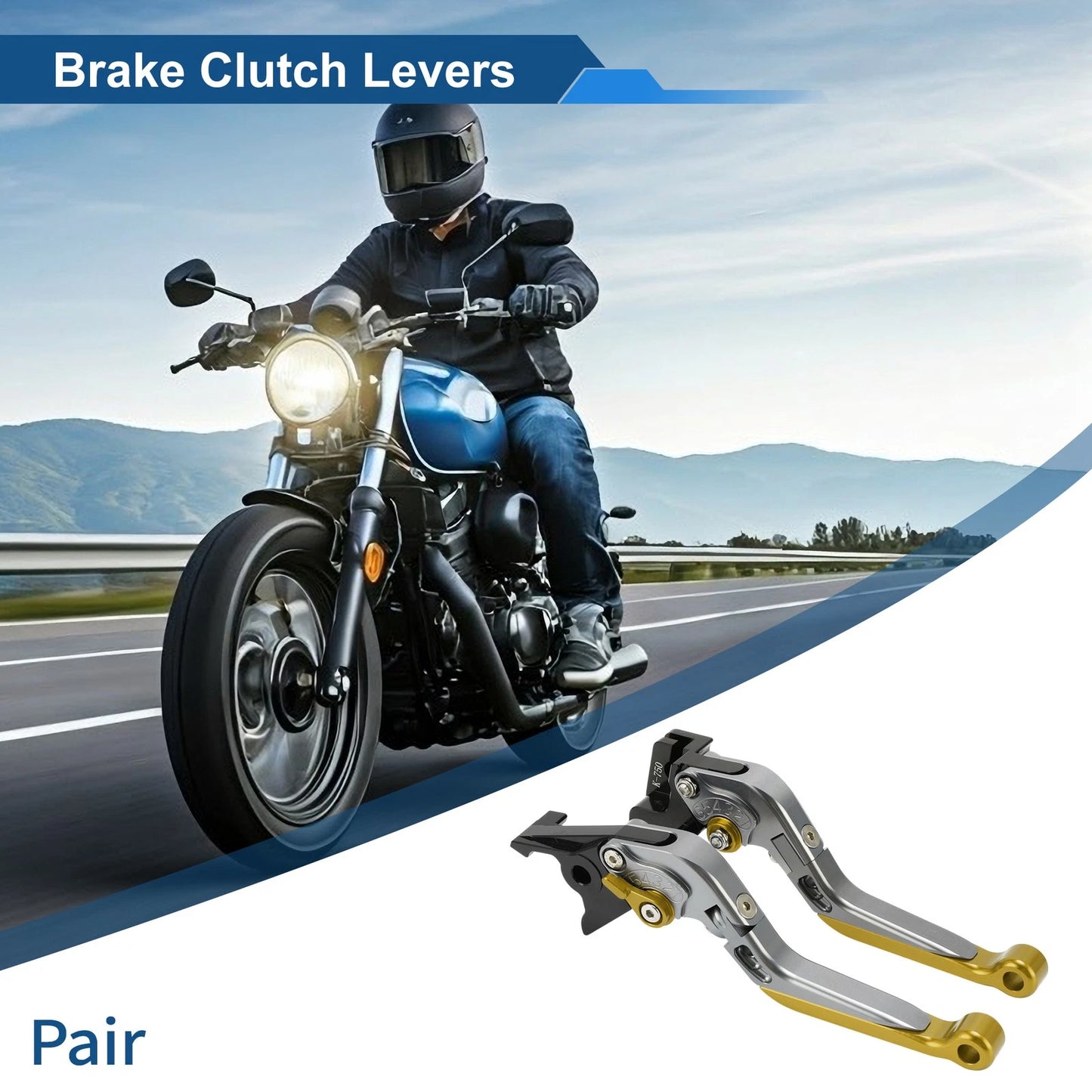 Brake Clutch Levers for Kawasaki Vulcan S 650 Titanium Gold Tone
