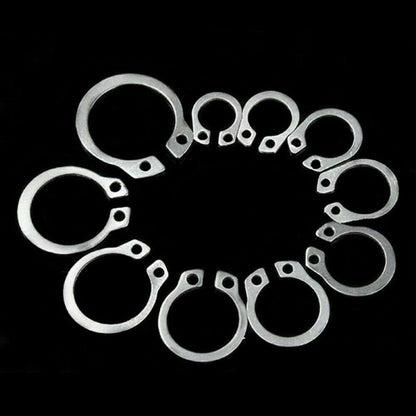 External Retaining Ring 8-18mm Assortment 100pcs Snap Storage Case Circlip