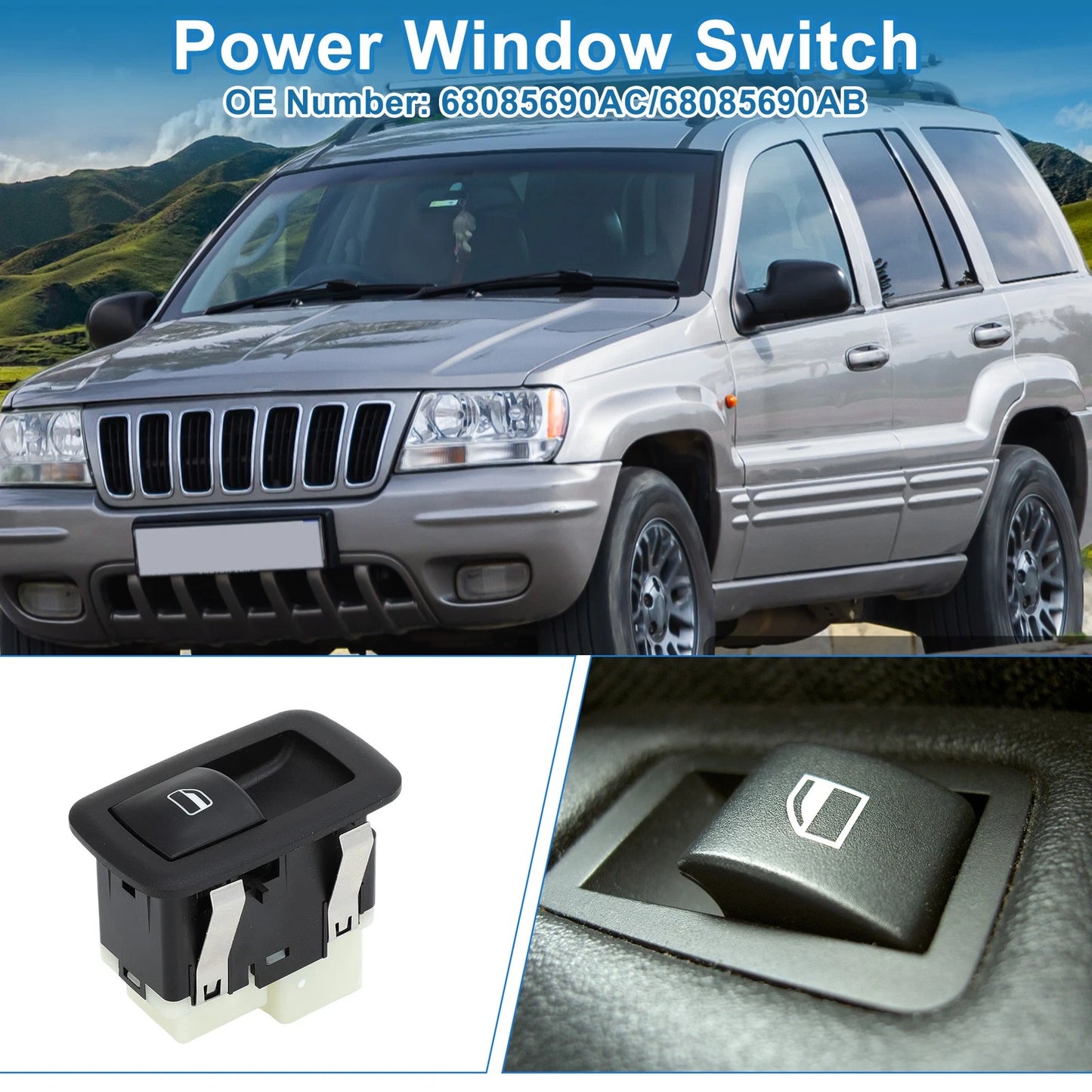 Rear Power Window Switch for Dodge Durango & Jeep Grand Cherokee