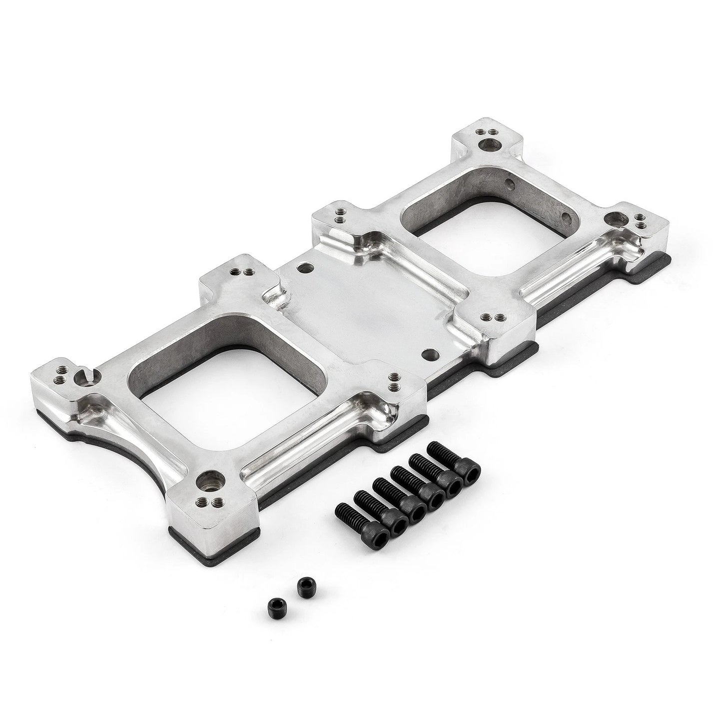Polished Dual Carb 4150 Blower Adapter Plate for 6-71 8-71