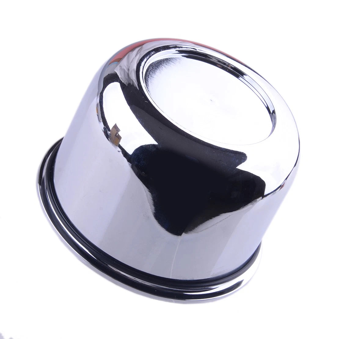 Chrome 2.32" Push Through Trailer Wheel Center Cap for 3.25" Rim Bore