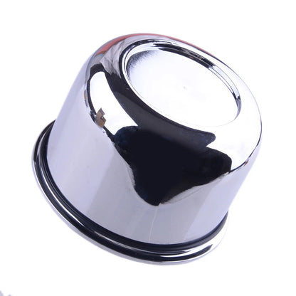 Chrome 2.32" Push Through Trailer Wheel Center Cap for 3.25" Rim Bore
