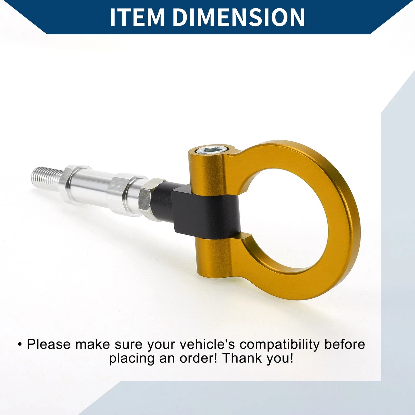 Metal Tow Hook Ring 20.4cm for Honda S2000 (2000-2009)