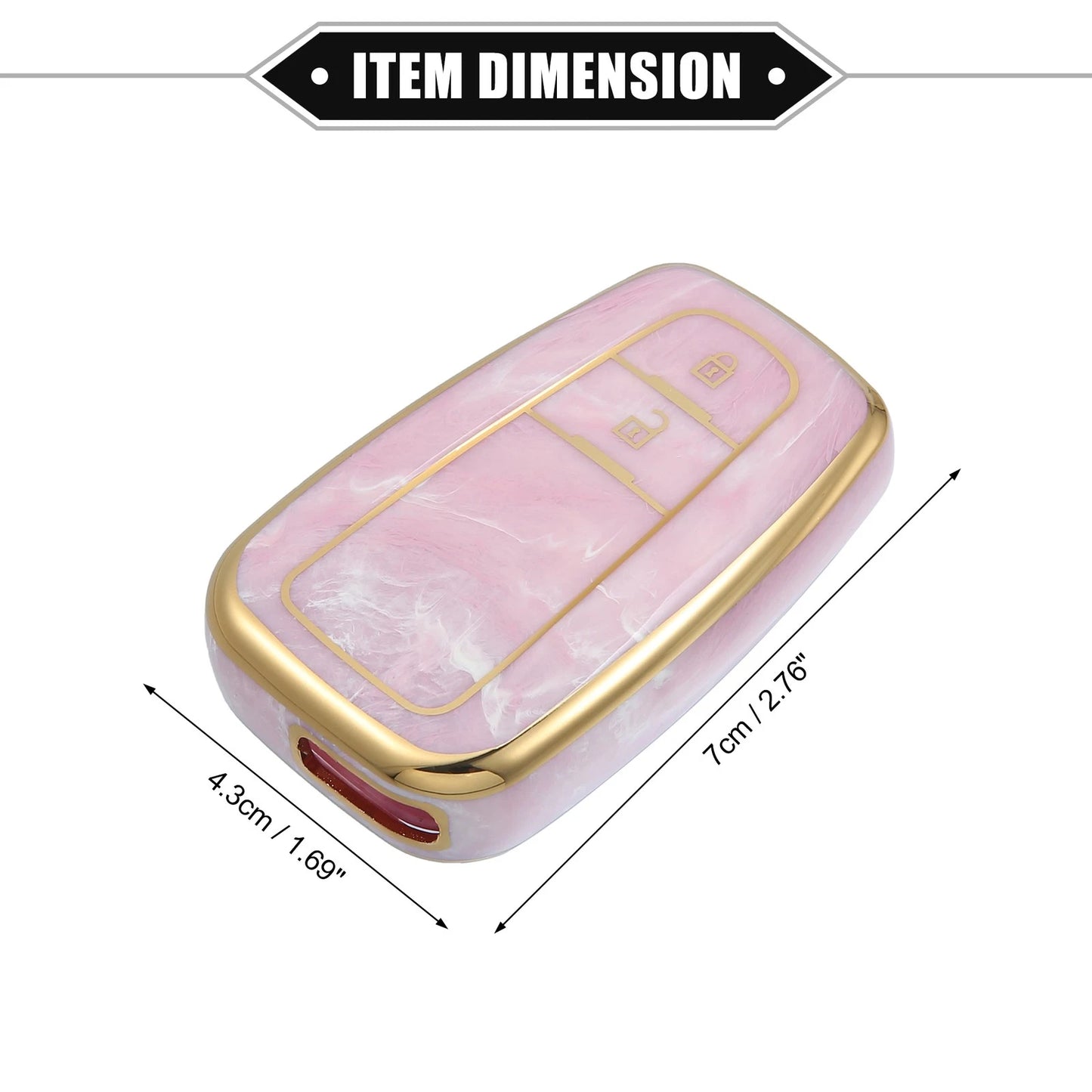 TPU Pink  Button Remote Smart Key Fob Cover for Toyota Prius (2006-2022)