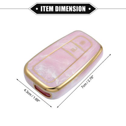 TPU Pink  Button Remote Smart Key Fob Cover for Toyota Prius (2006-2022)