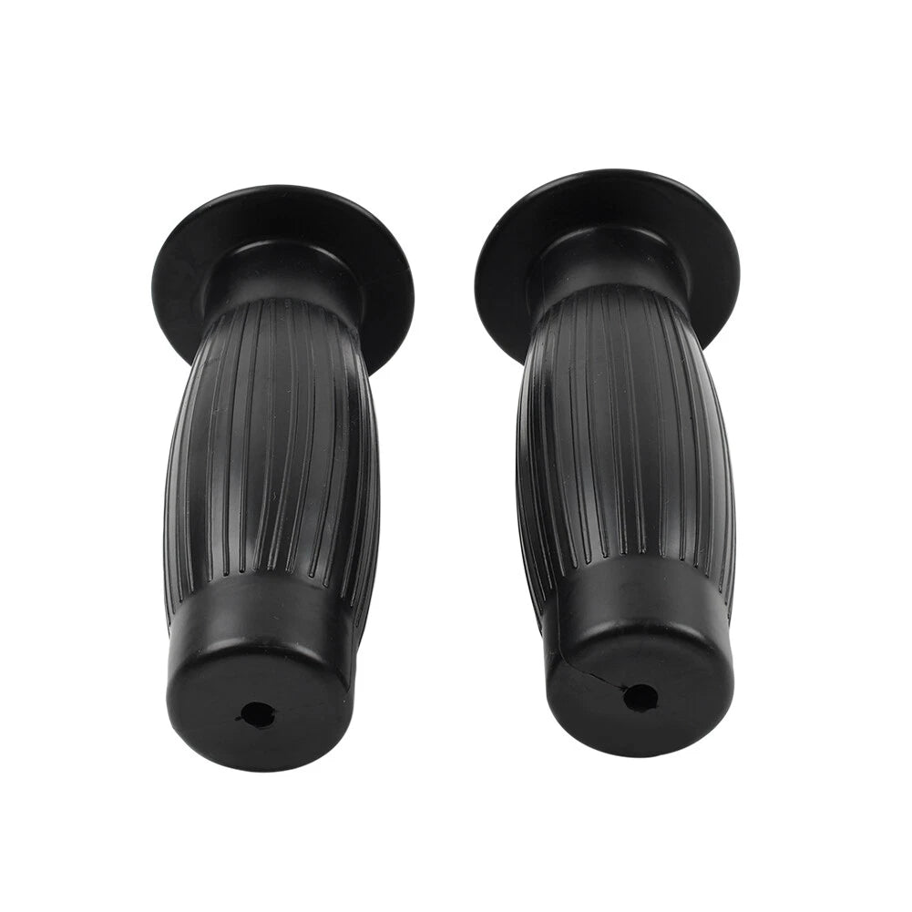Universal 7/8" 1" Easy-Hold Hand Grips for Vintage Motorcycle Handlebars Black