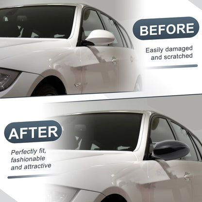 Rearview Mirror Cover Cap Gloss Black for BMW E87 E81 E82 E88 E90 E91 E92 (2006-2013)