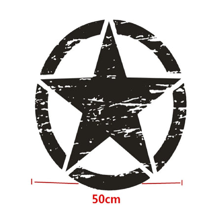 Black Round Star Decal Sticker for Jeep Wrangler