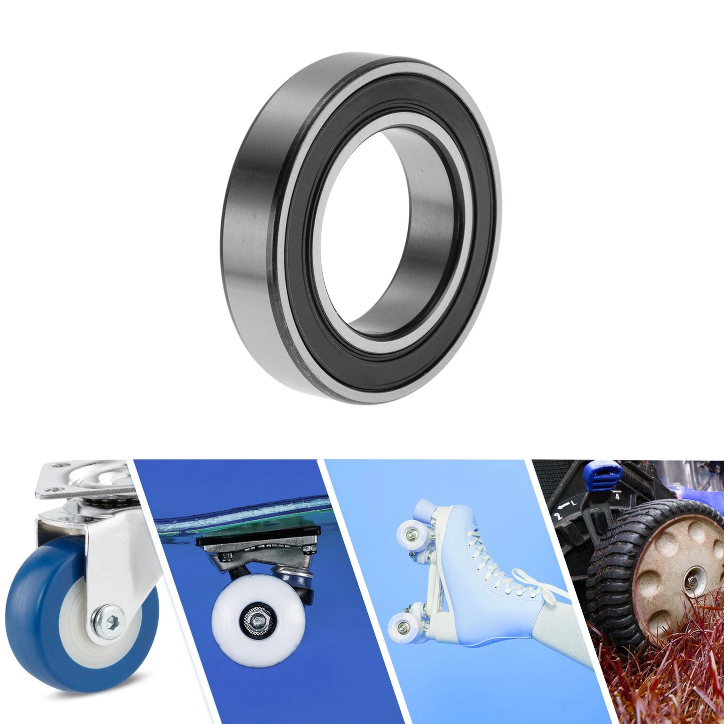 Deep Groove Ball Bearings 40x68x15mm 1 Pcs Silver Tone