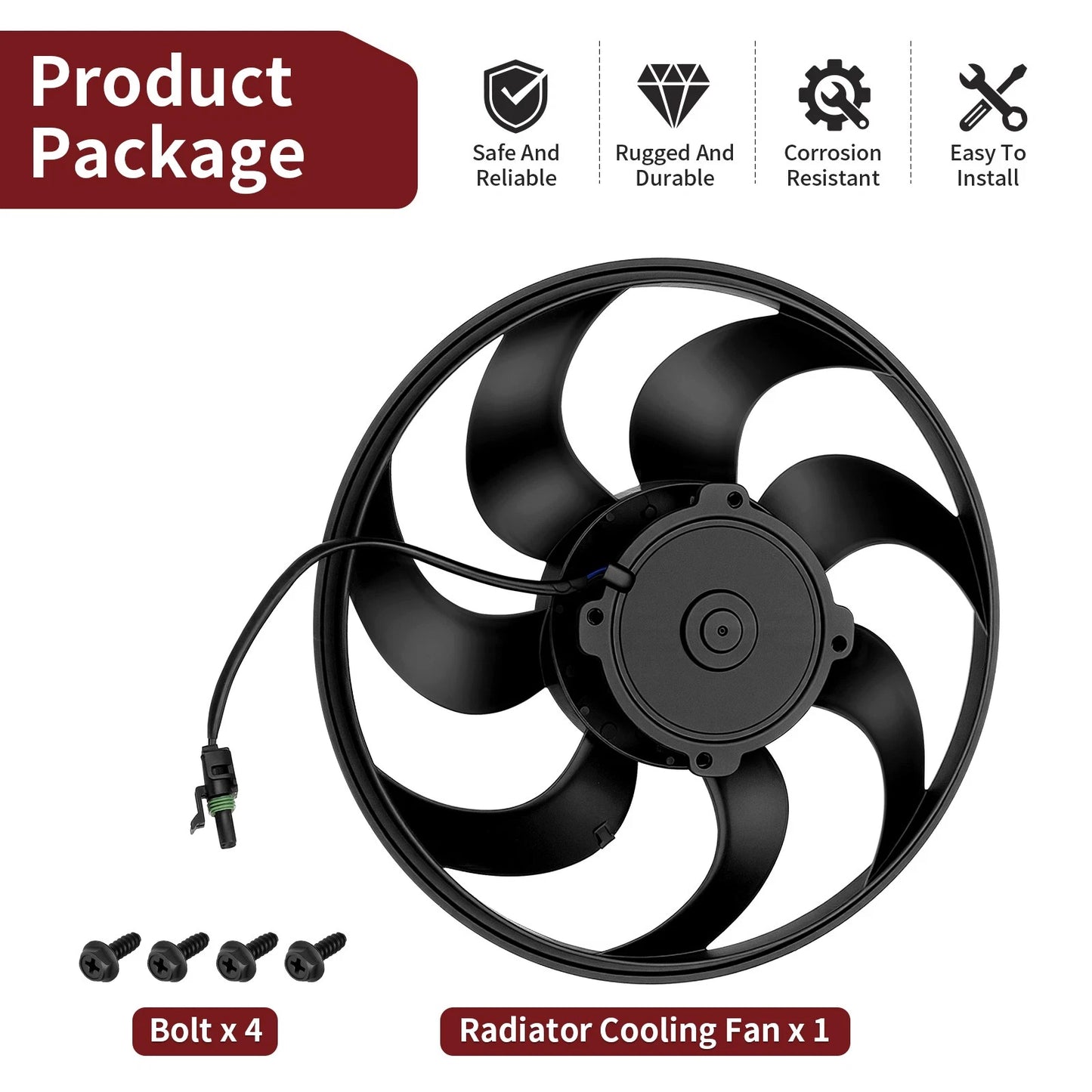 Radiator Cooling Fan for Can Am Maverick X3 Max Turbo R (2017–2024)
