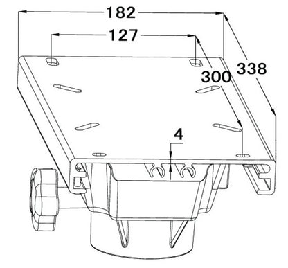 Boat Seat Slide & Swivel Top for 73mm Pedestal Pole Heavy Duty