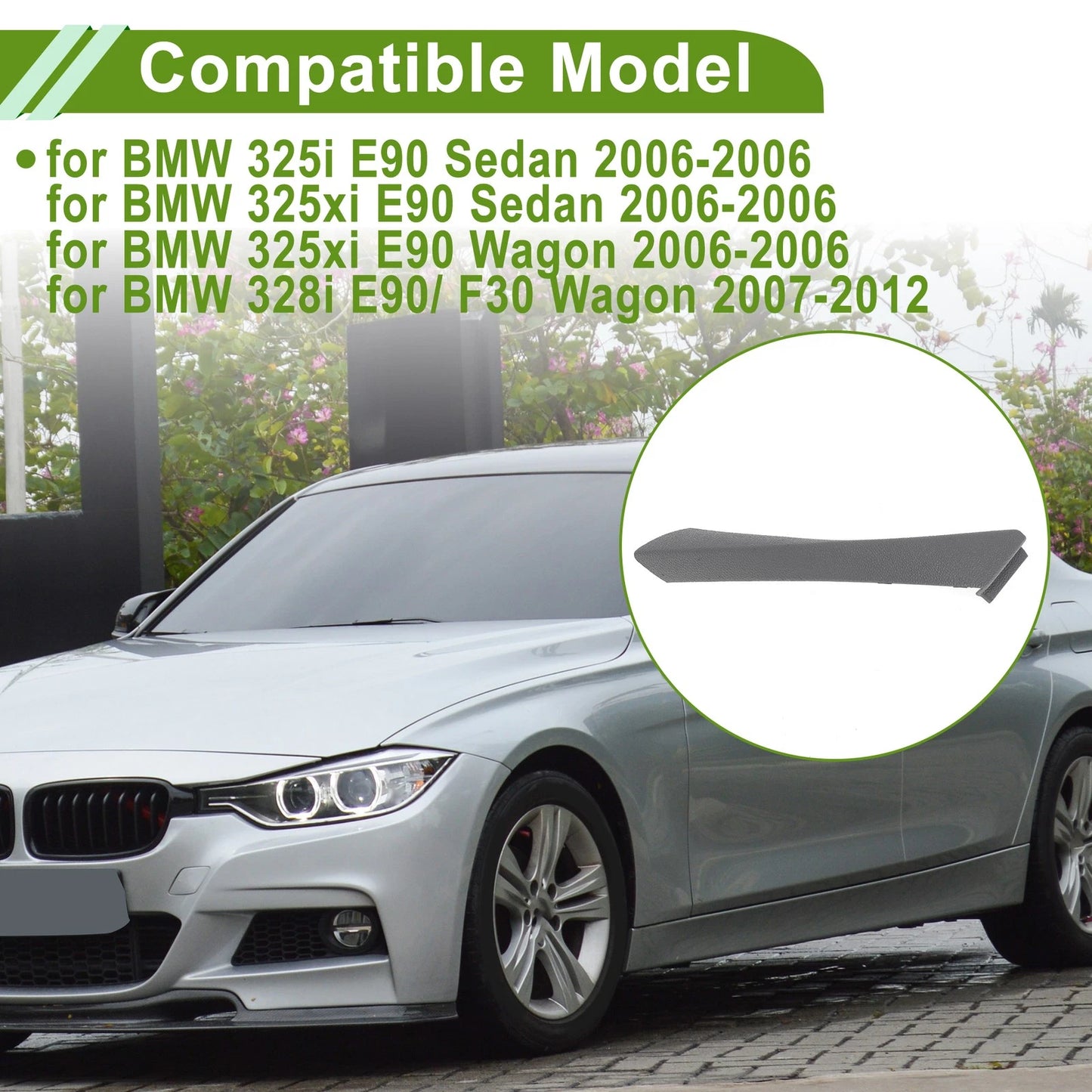 Door Panel Handle Trim Cover for BMW 325i E90 Sedan (2006)