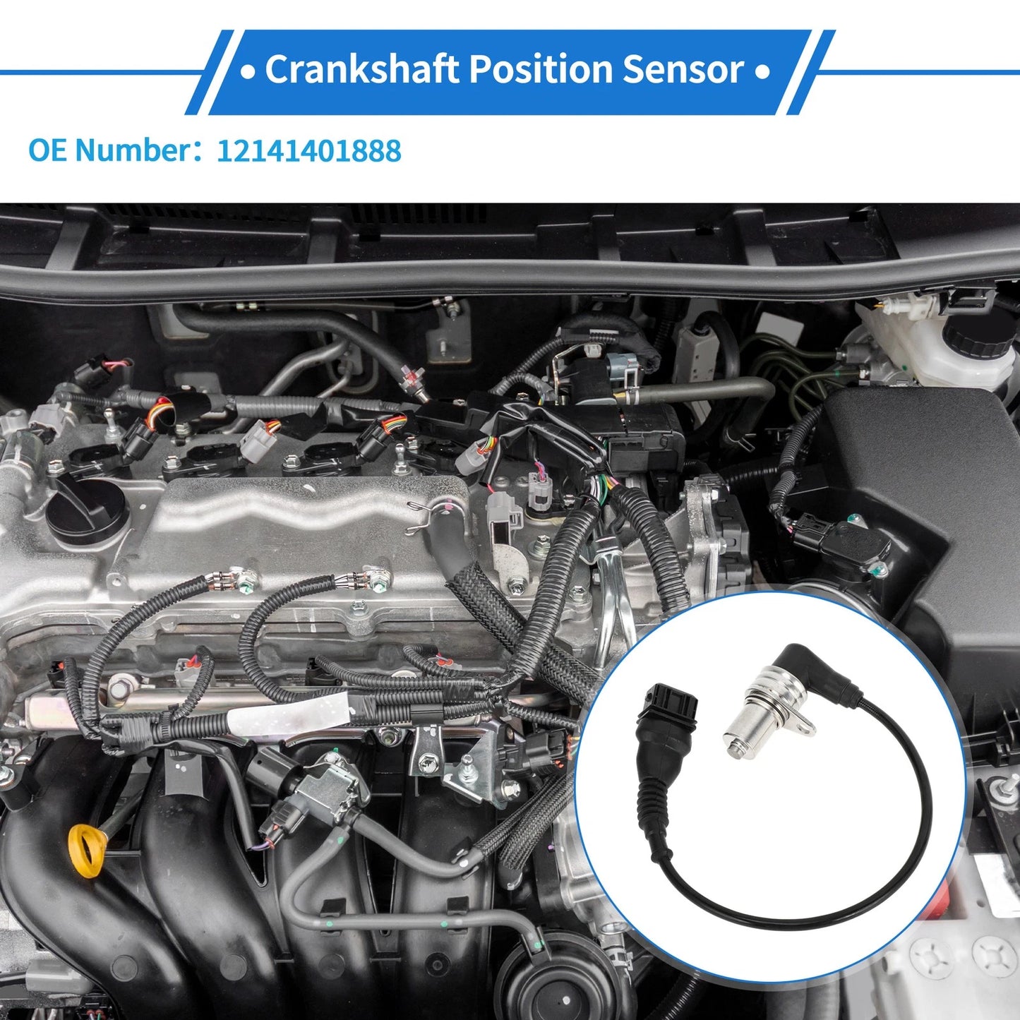 Crankshaft Position Sensor for BMW M3 MT 1992-1995 (1 x Black Sensor)