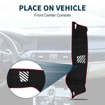 Dashboard Dash Cover Mat for BMW 5 Series F10/F11 (2010 - 2017) Black Red