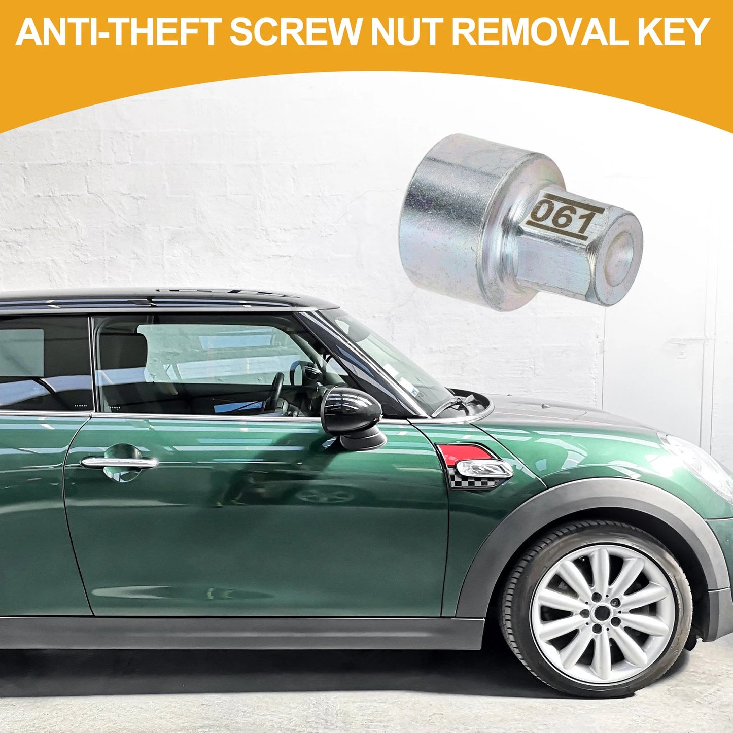 Wheel Lock Lug Nut Antitheft Key for BMW MINI COOPER (2002-2023)