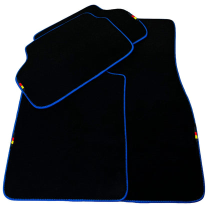 Black Floor Mats for BMW Z3 Series E36 Convertible (1996-2002) Blue Trim