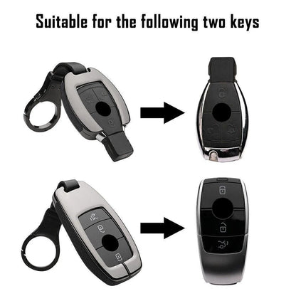 Leather Car Key Case Cover for Mercedes Benz W202 W210 E300 (2017)