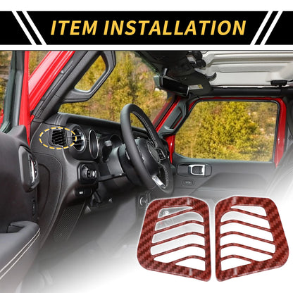 Dashboard Side Air Vent AC Outlet Cover Trim for Jeep Wrangler JL (2018-2023)