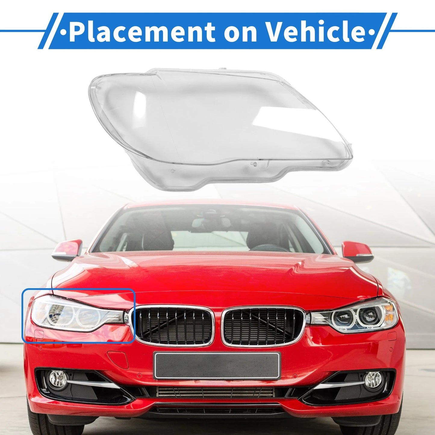 1 Pc Front Right Headlight Lens Cover for BMW 7 Series E65 (2002-2008)