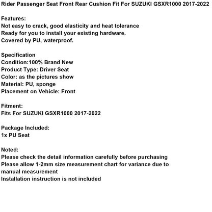 Replacement Seat for Suzuki GSX-R1000 (2017-2022)